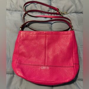 Like New Coach Bright Magenta Mini Duffle Shoulder/Crossbody Bag